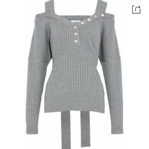 Derek Lam 10 Crosby gray wool sweater